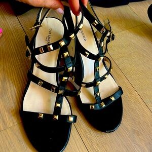 Black studded heels